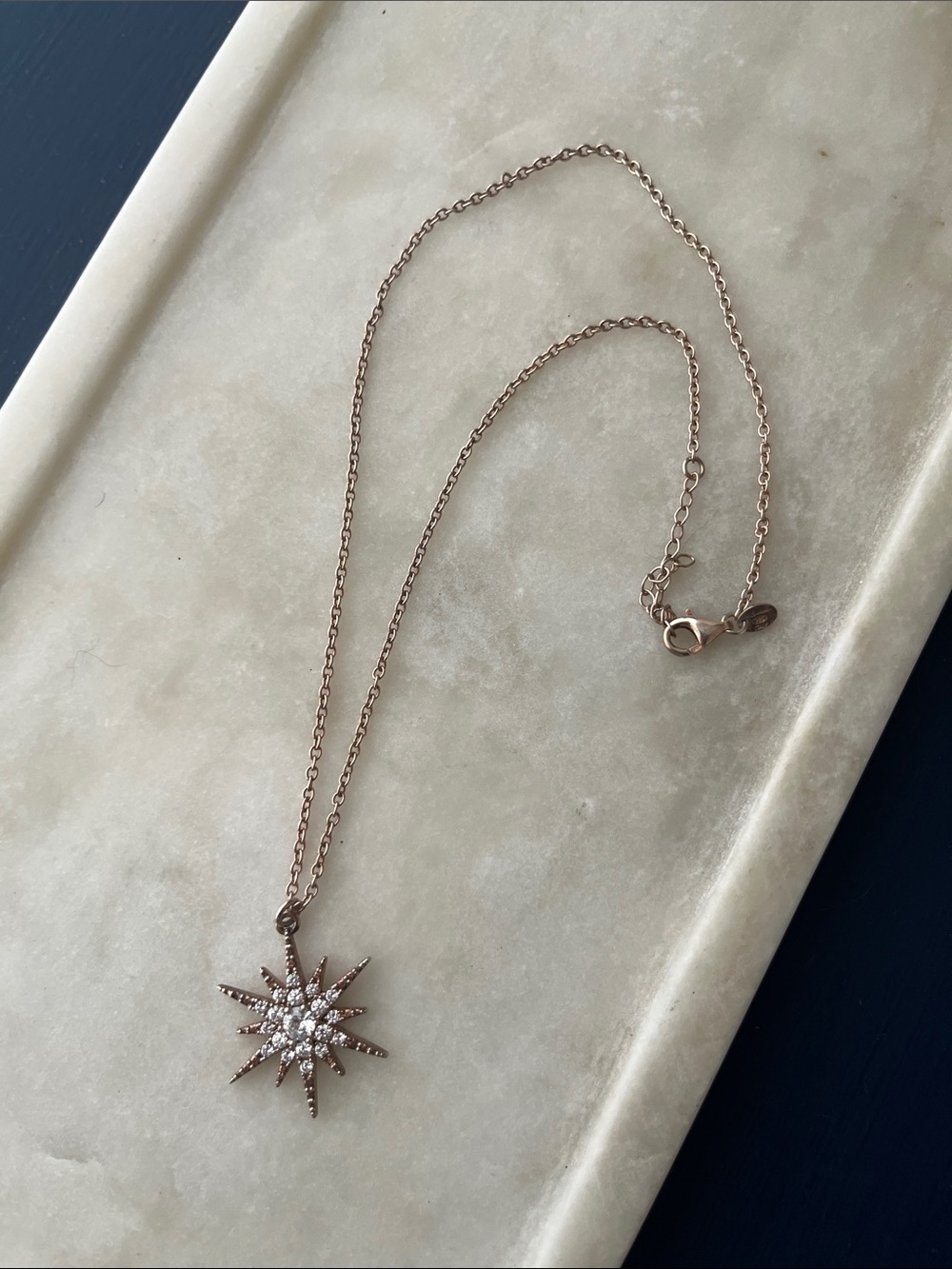 Gold plated sterling North Star necklace